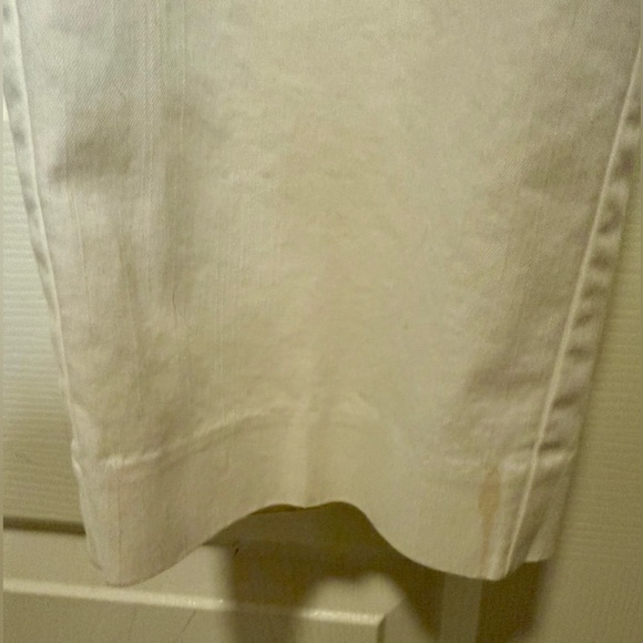 Larry Levine White Slim Leg Chino Pants - Size 12 - Picture 5 of 9